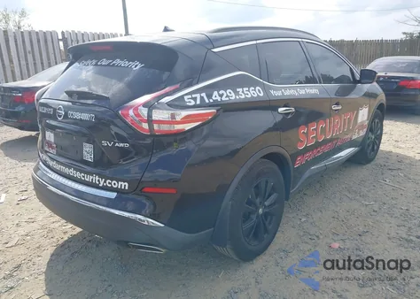 2015 Nissan Murano Sv z USA, uszkodzony, nr VIN 5N1AZ2MH5FN222076